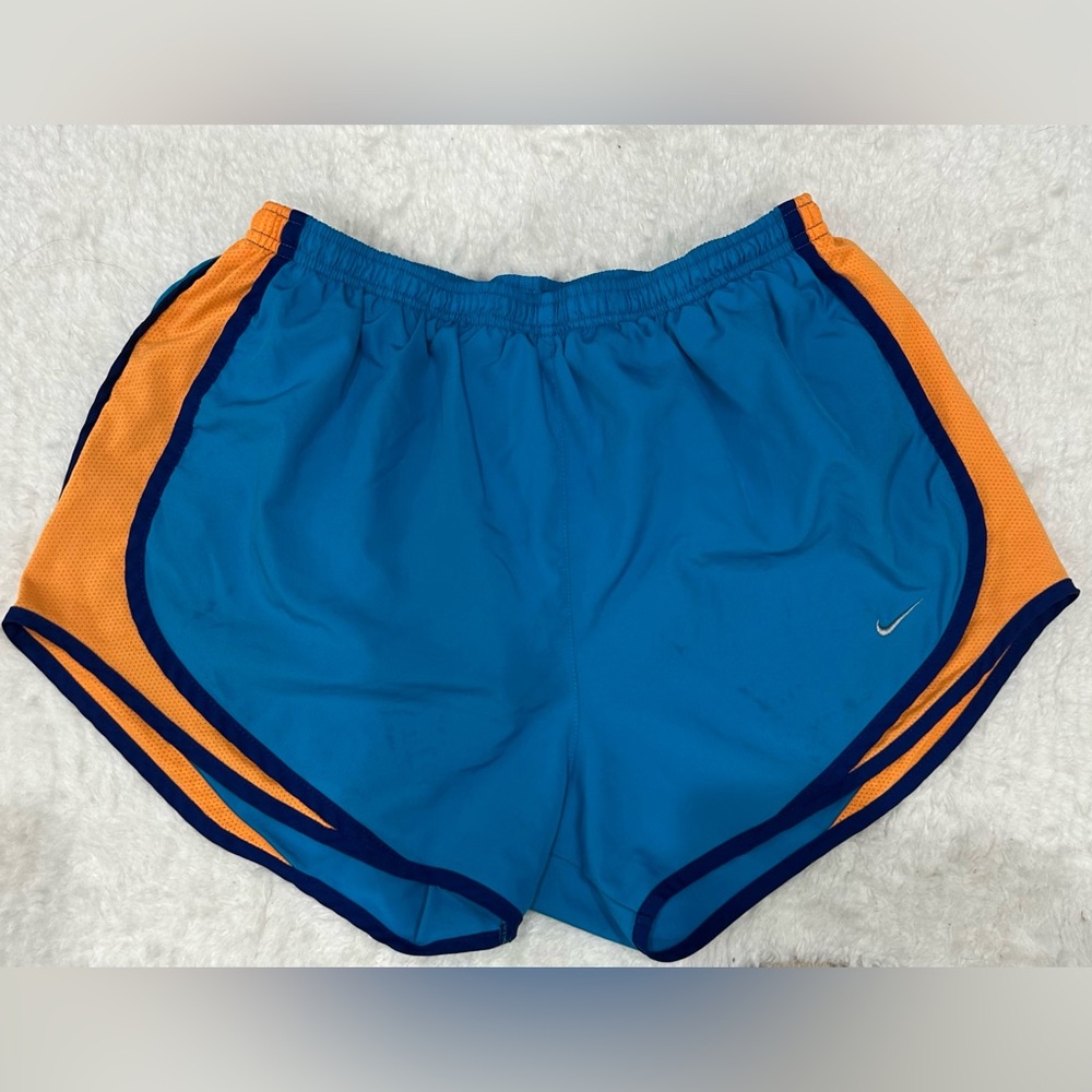 Nike Women's Athletic Shorts in Blue and Orange